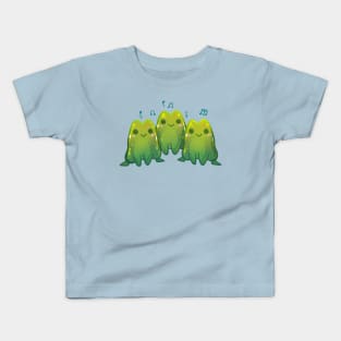 Green Singing Frog Trio Kids T-Shirt